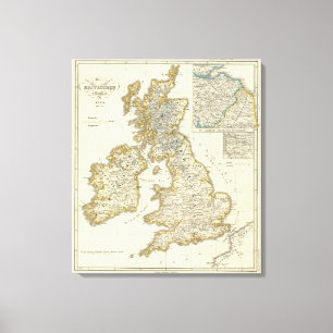 De Britse eilanden sinds 1485 Canvas Afdruk