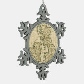 De Britse eilanden Tin Sneeuwvlok Ornament (Links)