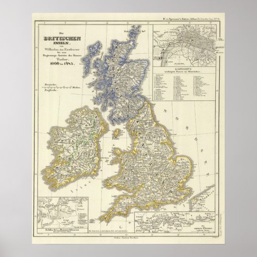De Britse eilanden van 1066 tot 1485 Poster (Voorkant)