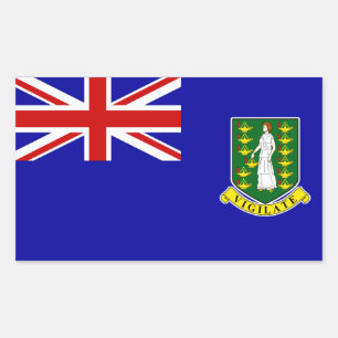 De Britse Maagdelijke Vlag van Eilanden Rechthoekige Sticker