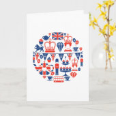 De Britse Pictogrammen van het Jubileum Kaart (Gele Bloem)