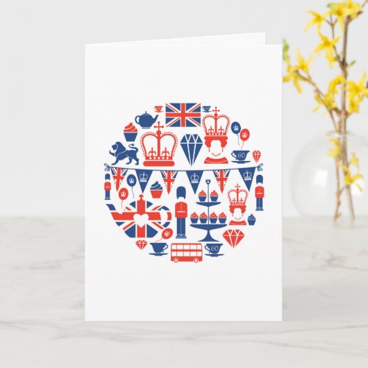 De Britse Pictogrammen van het Jubileum Kaart (Gele Bloem)