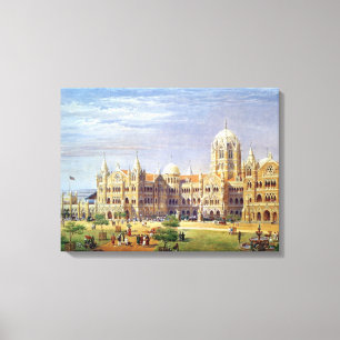De Britse Raj Great Indian Peninsular Terminus Canvas Afdruk