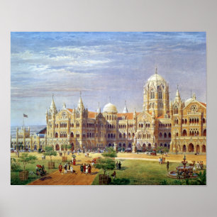 De Britse Raj Great Indian Peninsular Terminus Poster