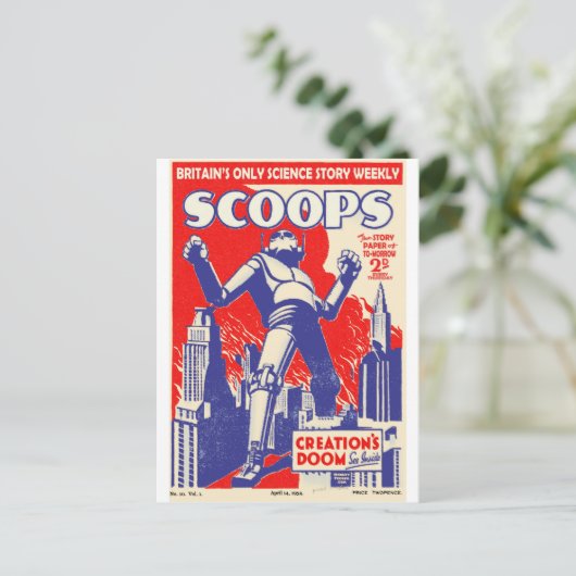 De Britse robots komen eraan! Briefkaart (Staand voorkant)