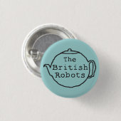 De Britse Robots Teapot Ronde Button 3,2 Cm (Voorkant /achterkant)
