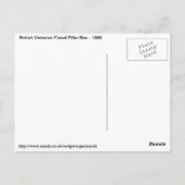 De Britse Victoriaans Doos van de Pijler Briefkaart (Achterkant)