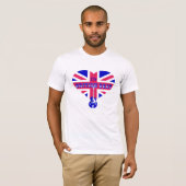 De Britse vlag Hart & Gitaar T-shirt (Voorkant volledig)