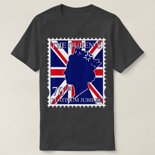 De Britse vlag Platinum Jubi, de 70-jarige Britse  T-shirt (Design voorkant)