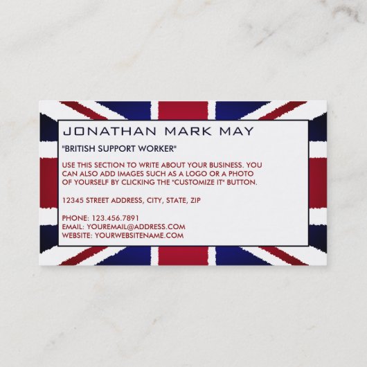 De Britse vlag, Torn Effect, Brits Visitekaartje (Achterkant)