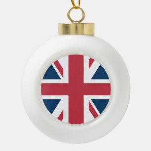 De Britse vlag Union Jack Keramische Bal Ornament