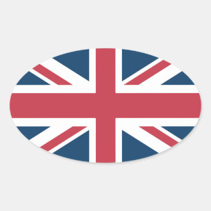 De Britse vlag Union Jack Ovale Sticker