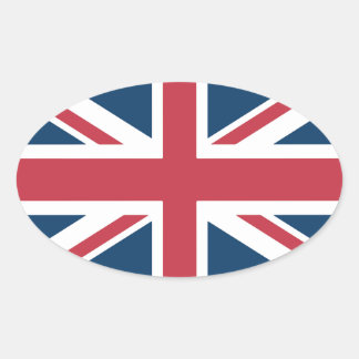 De Britse vlag Union Jack Ovale Sticker