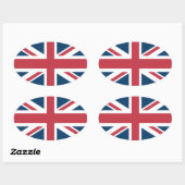De Britse vlag Union Jack Ovale Sticker (Vel)