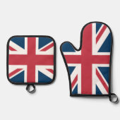 De Britse vlag Union Jack Ovenwant & Pannenlap Set (Voorkant)