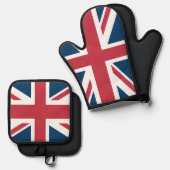 De Britse vlag Union Jack Ovenwant & Pannenlap Set (Voorkant / Achterkant)