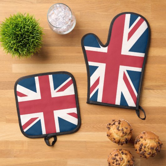 De Britse vlag Union Jack Ovenwant & Pannenlap Set (Top down)