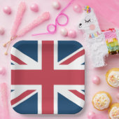De Britse vlag Union Jack Papieren Bordje (Feest)