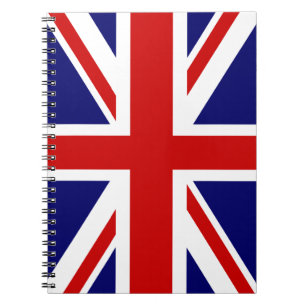 De Britse vlag van Union Jack van het Notitieboek