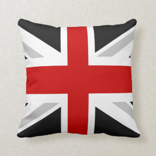 de Britse vlag werpt hoofdkussen zwart rood Kussen