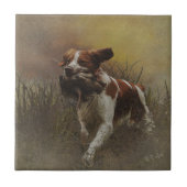 De Brittany spaniel Ceramic Tegel Tegeltje (Voorkant)