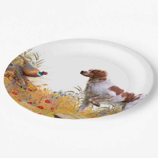 De Brittany spaniel Papieren Bordje (Gekanteld)