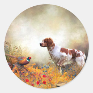 De Brittany spaniel Ronde Sticker