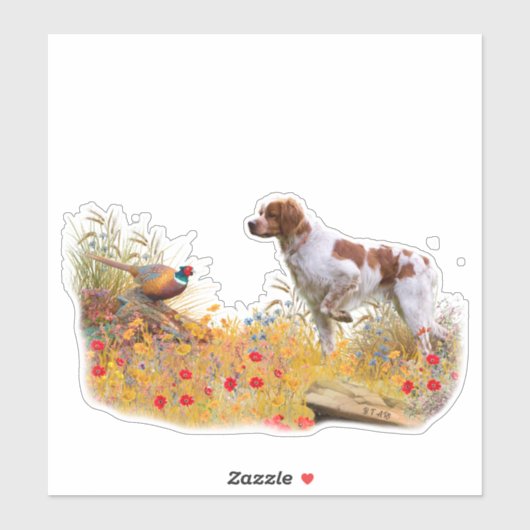 De Brittany spaniel Sticker (Vel)