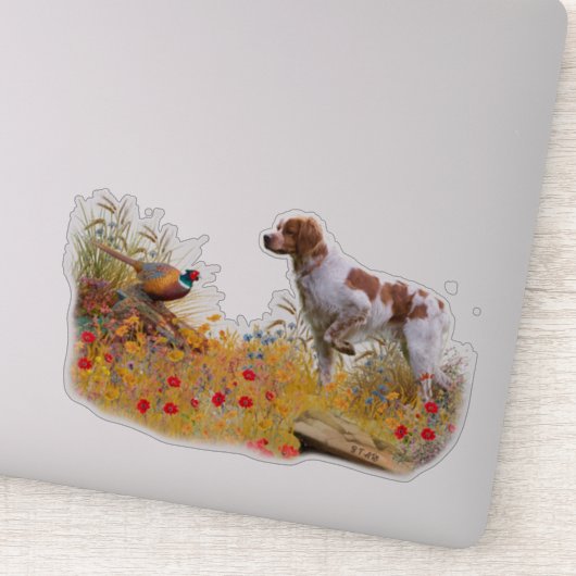 De Brittany spaniel Sticker (Detail)