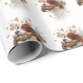 De Brittany spaniel Tapestry Metal Print Coffee Cadeaupapier (Rol Hoek)