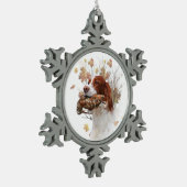 De Brittany spaniel Tapestry Metal Print Coffee Tin Sneeuwvlok Ornament (Links)