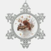 De Brittany spaniel Tapestry Metal Print Coffee Tin Sneeuwvlok Ornament (Voorkant)