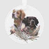 De Brittany Spaniels, Franse Brittany, Vogelhond, Ornament (achterkant)