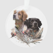 De Brittany Spaniels, Franse Brittany, Vogelhond, Ornament (voorkant)