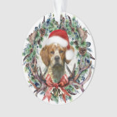 De Brittany Spaniels , Kerstmis  Ornament (voorkant)