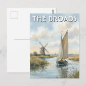 De Broads Engeland Reis Briefkaart (Voorkant / Achterkant)