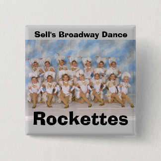 De Broadway Dance Rockettes van Dell Vierkante Button 5,1 Cm