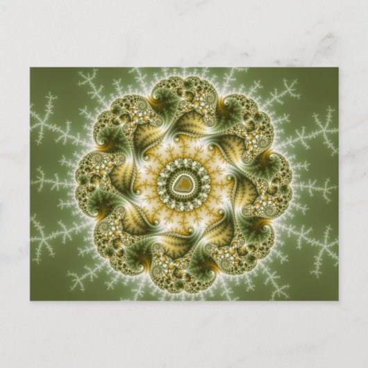 De broccolator - Fractal Art Briefkaart (Voorkant)