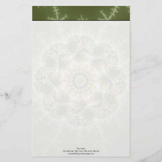 De broccolator - Fractal Art Briefpapier (Voorkant)
