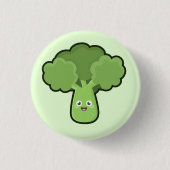 De Broccoli van Kawaii Ronde Button 3,2 Cm (Voorkant)