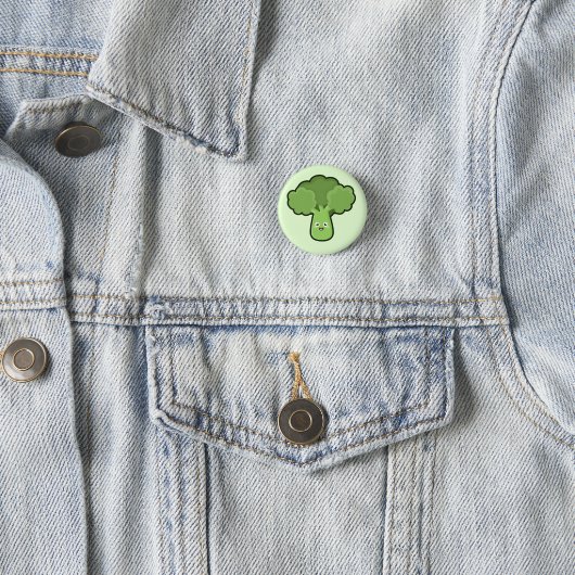 De Broccoli van Kawaii Ronde Button 3,2 Cm (In situ)