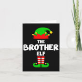 De Broeder Elf Grappige Kerst Matching Familie Pyj Kaart (Voorkant)