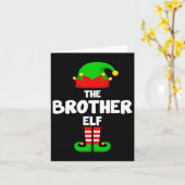 De Broeder Elf Grappige Kerst Matching Familie Pyj Kaart (Gele Bloem)