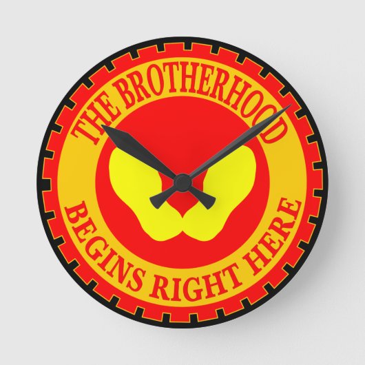 De broederschap begint hier ronde klok (Voorkant)