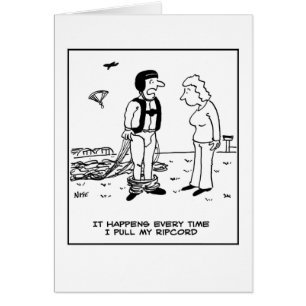 De broek van de parachutist valt naar beneden.
