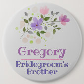 De Broer Button Badge van de Bridegroom (Voorkant)
