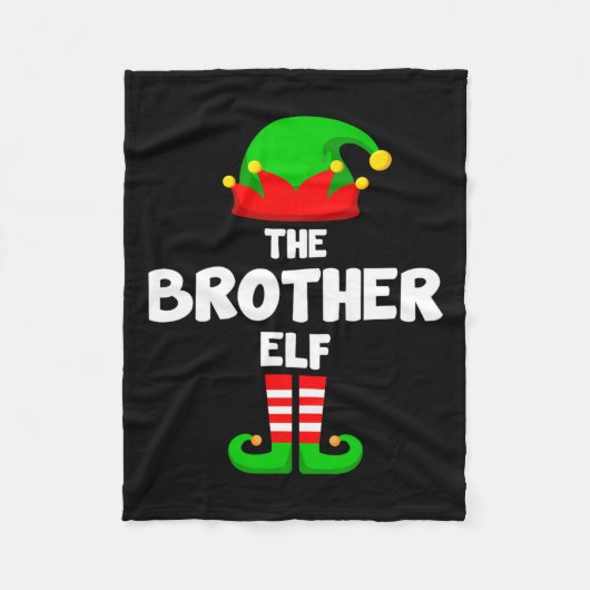 De broer Elf Grappig Kerstmis Matching Family Pa Fleece Deken (Voorkant)