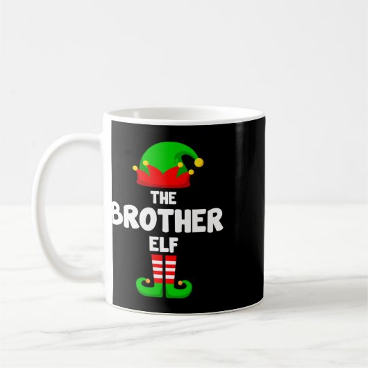 De broer Elf Grappig Kerstmis Matching Family Pa Koffiemok (Links)