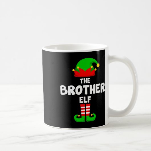 De broer Elf Grappig Kerstmis Matching Family Pa Koffiemok (Rechts)
