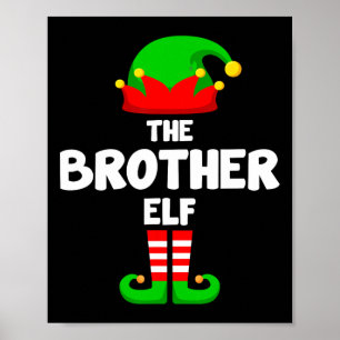De broer Elf Grappig Kerstmis Matching Family Pa Poster